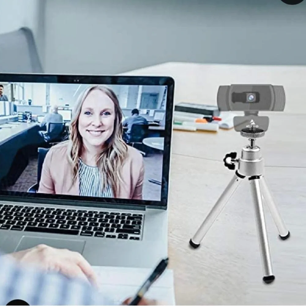 NWT 2pc mini lightweight tripod for webcam cellphone. Height Max extends 5-6.7”